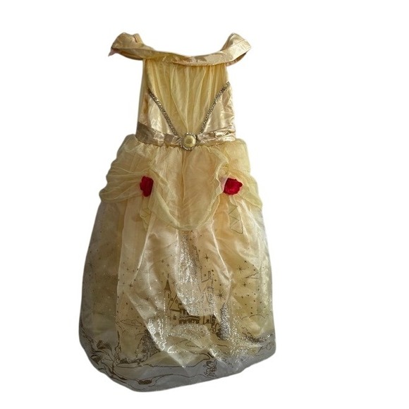 Disney Other - Disney Belle Princess Dress Up Costume Yellow Gold Castle Size 7/8